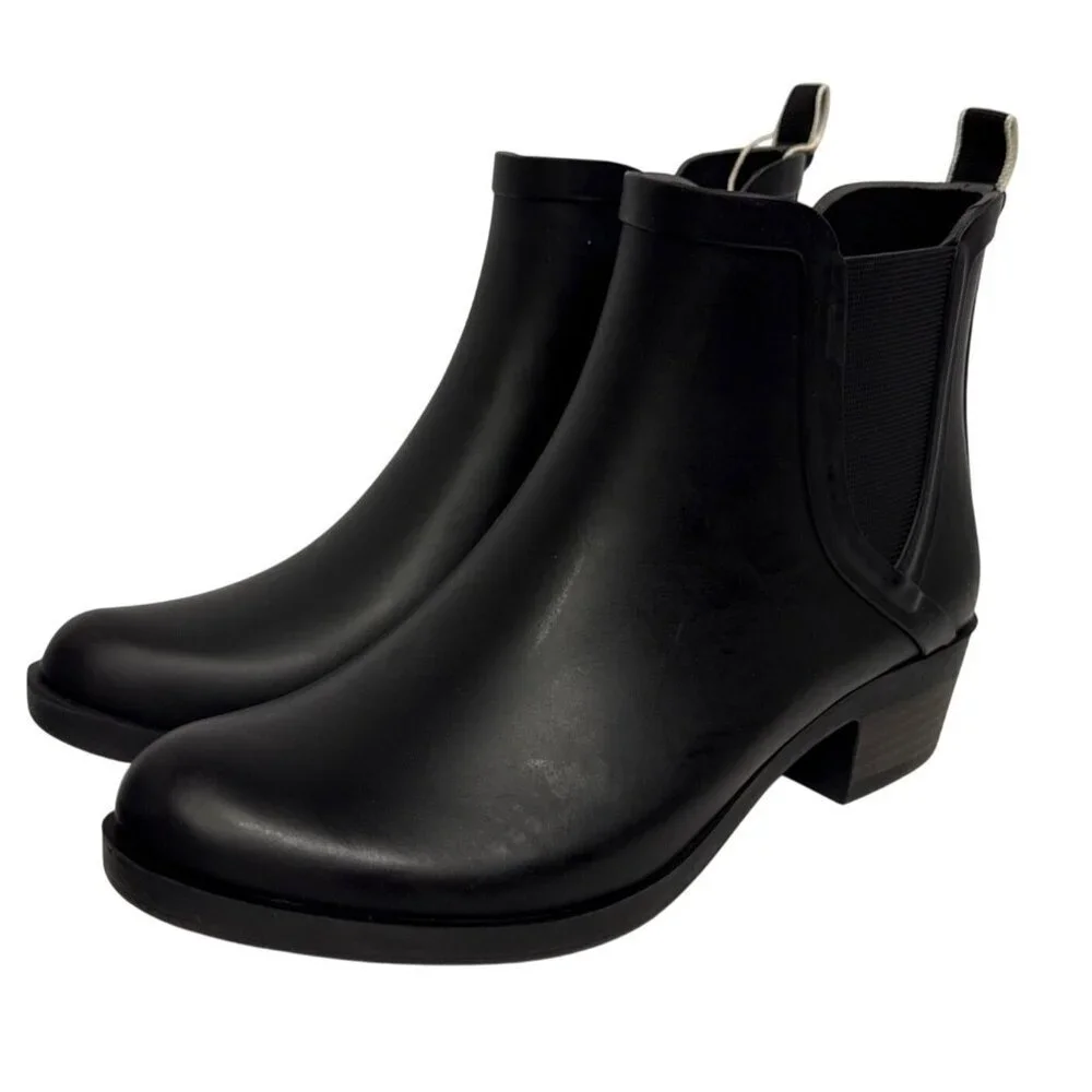 Lucky Brand Bsael H20 Women's Rain Boot Black Ankle Waterproof Size 6 6M NEW